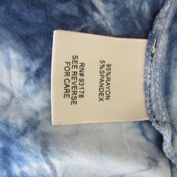 Philosophy Maxi Dress - Strapless - Soft Comfy - Tie Dye Pattern (Blue White) - Picture 6 of 7